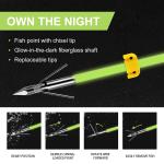 32-Inch Bowfishing Arrows with Broadheads - 6 Pack