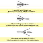 32-Inch Bowfishing Arrows with Broadheads - 6 Pack