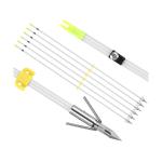 32" Bowfishing Arrows with Broadheads - 6 Pack