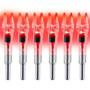 Lighted Nocks for Arrows - 6 Pack