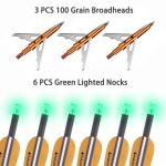 20-Inch Carbon Crossbow Bolts with Broadheads