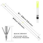 32" Bowfishing Arrows with Broadheads & Safety Slides