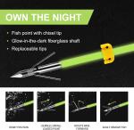 32" Bowfishing Arrows with Broadheads & Safety Slides