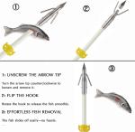 32-Inch Luminous Bowfishing Arrows with Broadheads 6-Pack