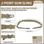 Tactical Rifle Sling with HK Hook and Soft Pad