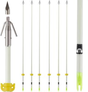 KEAUP 32-Inch Luminous Bowfishing Arrows - 6 Pack