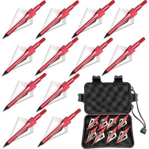 12 Pack 100 Grain Broadheads for Crossbows and Bows