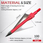 12 Pack 100 Grain Broadheads for Crossbows and Bows