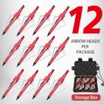12 Pack 100 Grain Broadheads for Crossbows and Bows