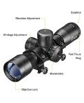 Illuminated 4x32 Crossbow Scope with Rangefinder Reticle