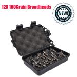 3 Fixed Blade 100 Grain Broadheads with Case