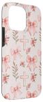 Christian Cross Bow & Flower Case for iPhone 14 Pro Max