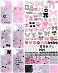 DIY Phone Case Charms Kit with Rhinestones and Glitter