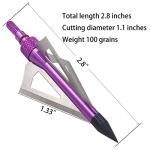 LeeMui 12-Pack 100 Grain Broadheads for Crossbows