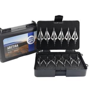 ARCTIRA 12 Hunting Broadheads with Case for Crossbows