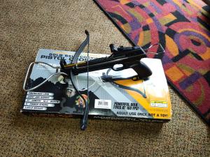 Compact 80 Lb Self-Cocking Pistol Crossbow