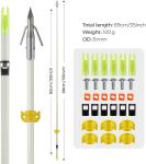 32-Inch Luminous Bowfishing Arrows with Broadheads