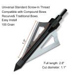 Sinbadteck 100 Grain 3 Blade Broadheads, 12 Pack