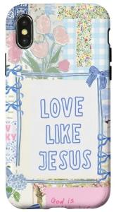 Floral Cross & Bow Case for iPhone X/XS