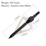 100 Grain 3-Blade Broadheads 12-Pack with Case