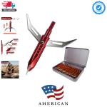 100 Grain Stainless Steel Hunting Broadheads - 12pcs