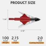 100 Grain Stainless Steel Hunting Broadheads - 6 Pack