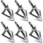 Premium 100 Grain Stainless Steel Broadheads 6-Pack