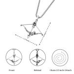VEHICAR Stainless Steel Crossbow Necklace for Men