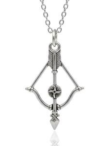 Stainless Steel Crossbow Necklace with Bow Charm
