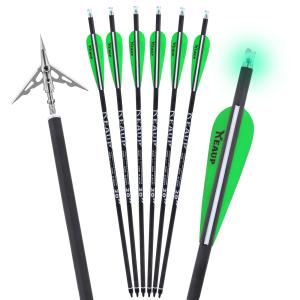 KEAUP 20-inch Carbon Crossbow Bolts with Broadheads