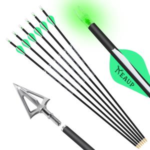KEAUP 31" Carbon Arrows with Lighted Nocks