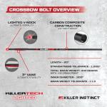 Killer Instinct Lighted 20-Inch Crossbow Bolts 3-Pack