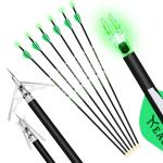 KEAUP 32-Inch Carbon Hunting Arrows – 6 Pack