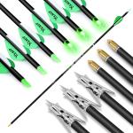 KEAUP 32-Inch Carbon Hunting Arrows – 6 Pack