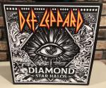 Def Leppard Autographed Diamond Star Halos  LP Signed 12x12 CORNER DAMAGE
