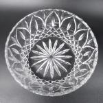 ASTOR Crystal Bowl w Cut Arches & Diamonds on Sides a Notched Rim & Star Base