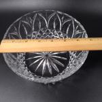 ASTOR Crystal Bowl w Cut Arches & Diamonds on Sides a Notched Rim & Star Base