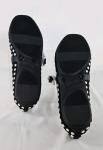 Worthington Dazie Black Studded Mary Jane Flats Women’s Size 8M Sliver Studded