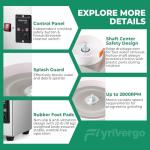 Flyrivergo 6'' Flat Lapidary Machine 2800RPM Variable Speed Lapidary Equipment Cabbing Machine, 180W Gem Stone Rock Grinding and Polishing Machine Includes Accessory Kit