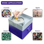 4” Flat Grinding Machine Stone Rock Polisher, Grinder, Shaper Shaping and Polishing Tools, Mineral Rock Polishing Machines, Grinding Machines