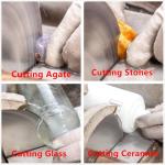 ILOVETOOL Lapidary Diamond Saw Disc Blades 4.5 inch Grinder Cutting Stone Arbor 20mm Rim 0.6mm Pack of 5Pcs