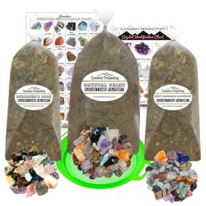 Gemstone Mining Kit with Classifier Sieve & 3 Paydirt Bags