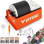 VIYUKI Professional Electric Rock Stone Tumbler Kit 3LB Rock Polisher - Complete Rock Tumbler Kit with Durable Tumbler, Rocks, Grit, Educational Stem Science Kit