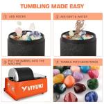 VIYUKI Professional Electric Rock Stone Tumbler Kit 3LB Rock Polisher - Complete Rock Tumbler Kit with Durable Tumbler, Rocks, Grit, Educational Stem Science Kit