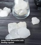 Crocon Clear Quartz Rough Bulk Natural Stone Raw Gemstone Tumbling Cabbing Polishing Gem Mining Energy Generator Chakra Balancing Reiki Healing Good Luck Home Office Decor Weight :-1Lb Approx