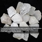 Crocon Clear Quartz Rough Bulk Natural Stone Raw Gemstone Tumbling Cabbing Polishing Gem Mining Energy Generator Chakra Balancing Reiki Healing Good Luck Home Office Decor Weight :-1Lb Approx