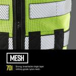 Diamondback Hi-Viz 701 Yelow Tool Vest - Safety Tool Vest for Carpenters, Roofers & Electricians (Medium/Large)