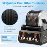 KomeStone Rock Tumbler Kit, K1 Professional Large 2.5LB Capacity Edition - Memory Function, Digital Timer & Variable Speeds: Includes All Accessories, Rock Polisher Gift for Adults & Kids