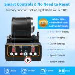 KomeStone Rock Tumbler Kit, K1 Professional Large 2.5LB Capacity Edition - Memory Function, Digital Timer & Variable Speeds: Includes All Accessories, Rock Polisher Gift for Adults & Kids