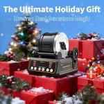 KomeStone Rock Tumbler Kit, K1 Professional Large 2.5LB Capacity Edition - Memory Function, Digital Timer & Variable Speeds: Includes All Accessories, Rock Polisher Gift for Adults & Kids